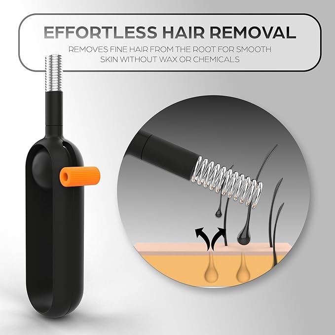 Epilady Precision Coil Tweezer, Facial Hair Remover with Ergonomic Design, Hair-Removal Tool for Upper Lip, Chin, and Face, Portable Tweezers for Facial Hair-BrightBean Baby