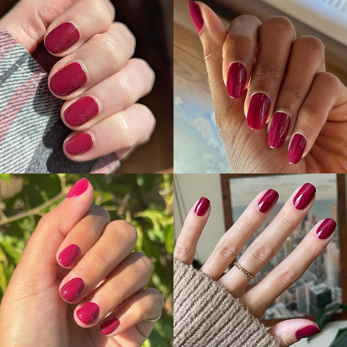 Olive & June Quick Dry Nail Polish | Instant, Fast-Drying, Smudgeproof Color | 15-free, Vegan, Cruelty-Free Formula | Lasts up to 5 Days | Salon-Quality Manicure, Pedicure at Home | Mulberry | Maroon-BrightBean Baby