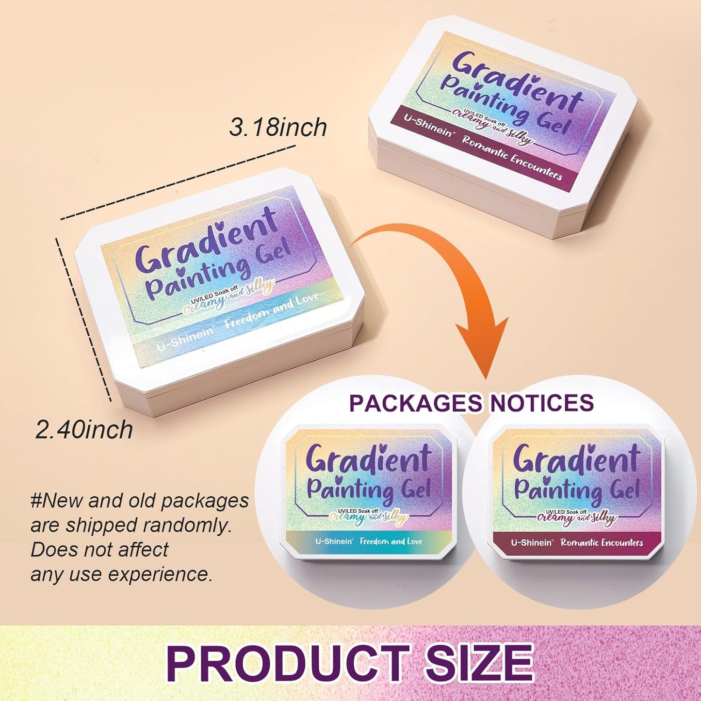 Gradient Painting Gel, 9 Colors Ombre Gel Nail Polish Nude Pink for Pigment Pat Nails Aura Nails French Manicure Long Lasting Home Salon DIY Nail Art Terracotta Blush-BrightBean Baby