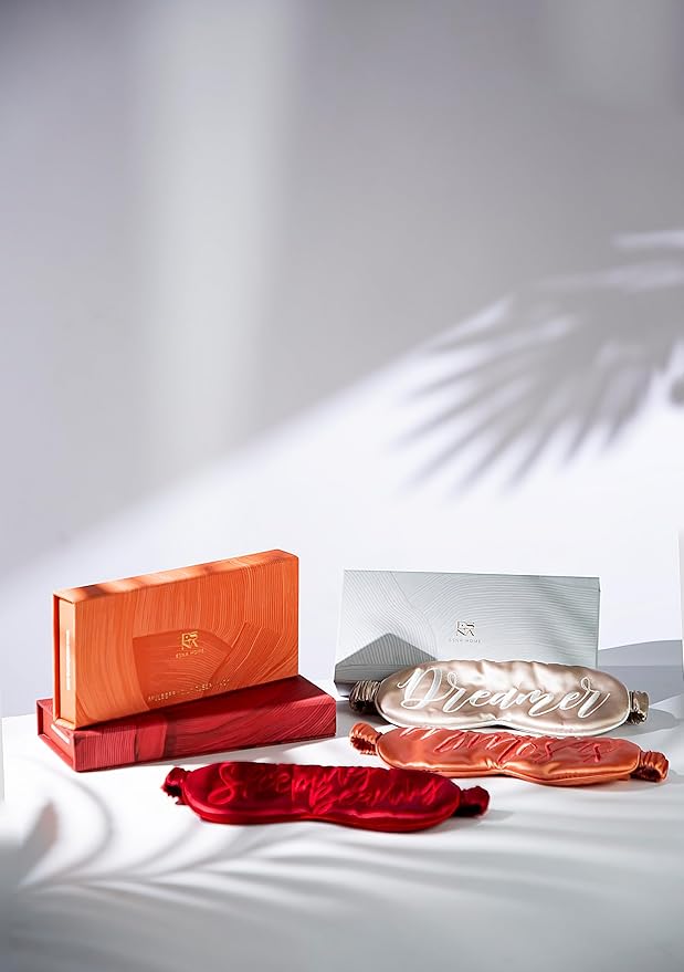 ESNA HOME Luxury Silk Sleep Mask | 22-Momme Mulberry Silk | Ultra Comfort | Deeper Relaxation | Present-Ready Packaging | Luxury Christmas for Her (Wake Me Up for Mimosas)-BrightBean Baby