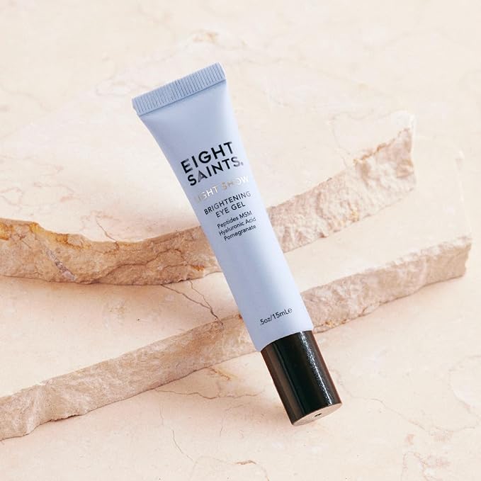 Eight Saints Light Show Brightening Eye Gel, Natural and Organic Anti Aging Cooling Eye Gel to Reduce Puffiness, Wrinkles and Calms Under Eye Skin, 0.5 Ounces-BrightBean Baby