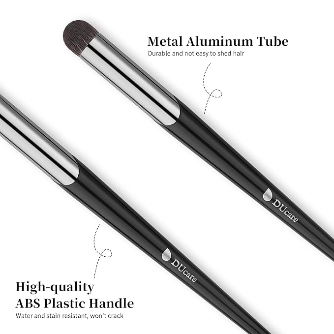 DUcare Tapered Small Concealer Brush Under Eye, Nose Contour Brush Mini Makeup Brushes Ideal for Liquid, Cream, and Powder Concealer(V03)-BrightBean Baby