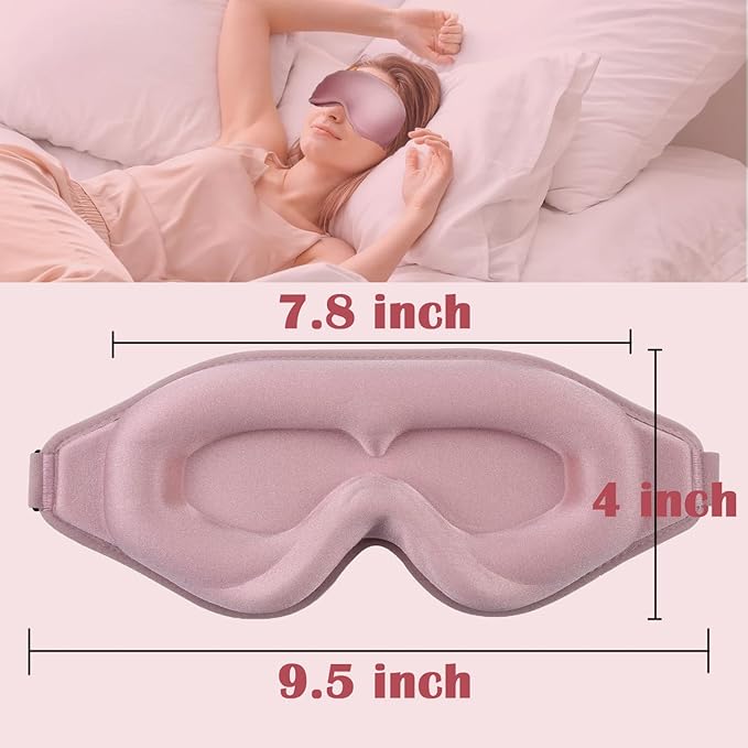 Eye Mask for Lash Extensions, Sleeping Mask for Women, 3D Contoured Eyelash Sleeping Mask for Extensions, Eye Covers for Sleeping for Travel, Airplane, Meditation-BrightBean Baby