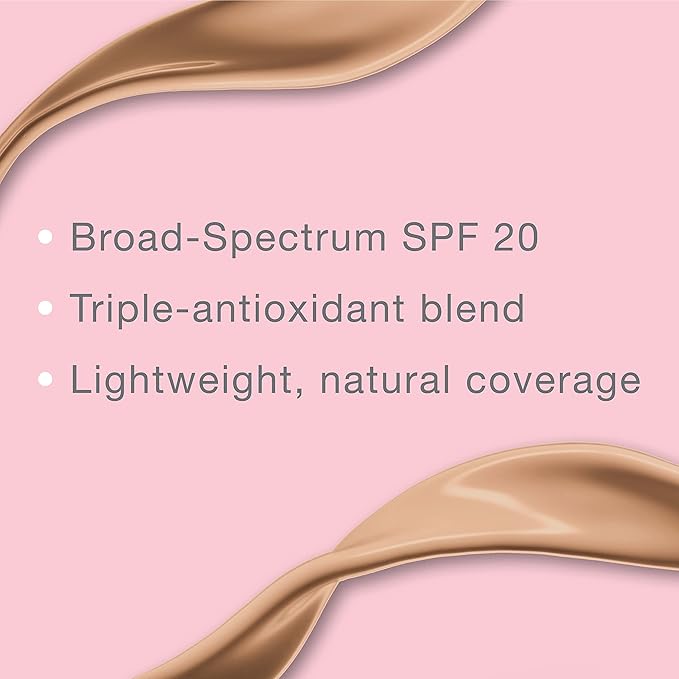 Neutrogena Healthy Skin Liquid Makeup Foundation with Broad Spectrum SPF 20 Sunscreen, Medium Coverage Foundation with Nourishing Pro-Vitamin B5, Chestnut 135, 1 fl. oz-BrightBean Baby