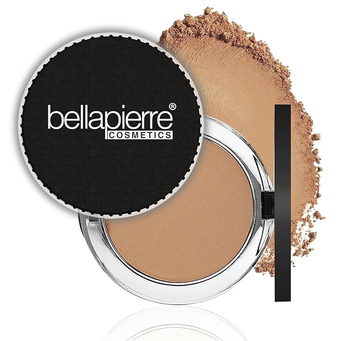 bellapierre Compact Mineral Foundation SPF 15 | Vegan & Cruelty Free | Full Coverage | Hypoallergenic & Safe for All Skin Types | Oil & Talc Free - 0.35 Oz - Nutmeg-BrightBean Baby