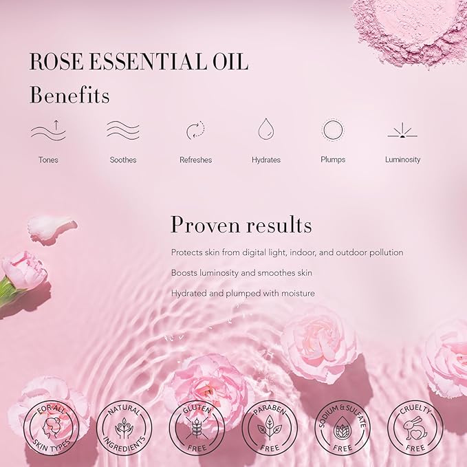 Mother's Day Gift, Spa Gifts 28pcs Rose Facial Skin Care Set for Women, Face Cream, Bath Oil, Serum, Shower Accessories - Bath and Body & Facial Kit - Birthday, Christmas, Valentine's, Bridal Shower-BrightBean Baby