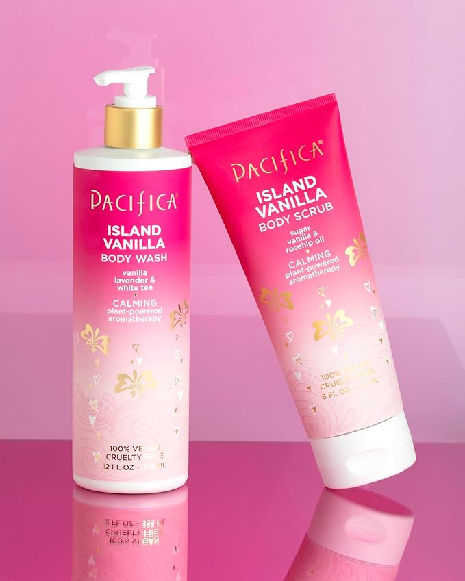 Pacifica Body Lotion - Island Vanilla Body Moisturizer - Plant Powered Aromatherapy - Tropical Vanilla Coconut Scent -w/Vitamin E, Almond Oil & Coconut Water Vegan & Cruelty-Free Dermatologist Tested-BrightBean Baby