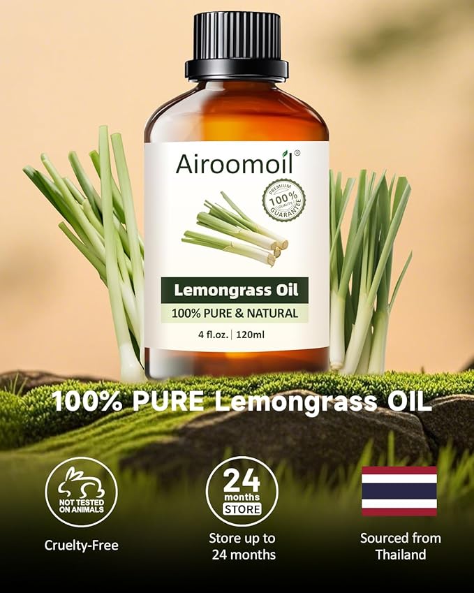 Pure Citronella Essential Oil, 100% Pure Natural Citronella Essential Oil, Premium Grade Essential Oils for Diffusers for Home, Skin, Care Massage, Soap Making, Aromatherapy, 4 Fl Oz | 120ml-BrightBean Baby