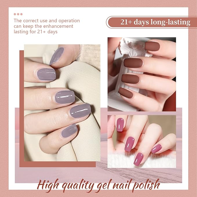 JODSONE Gel Nail Polish Kit with U V Light 32 Color Soak Off Base&Top Glitter Coat Gel Polish for DIY Manicure Lovers-BrightBean Baby