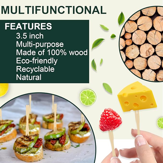 400PCS 3.5 Inch Appetizer Forks, Mini Forks, Mini Forks For Appetizers, Disposable Bamboo Forks Can Be Used For Desserts, Sandwiches, Burgers, Salads, Buffets, Drinks, Vegetables And More
