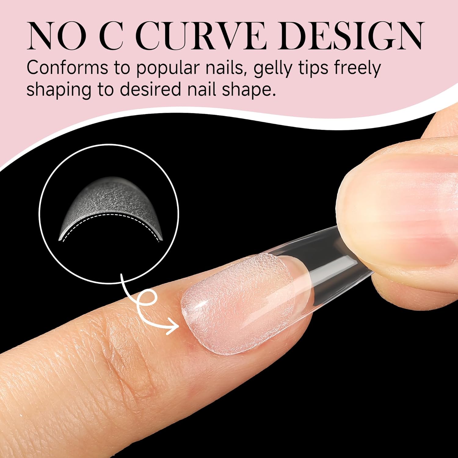 Long Coffin Nails Tips Half Matte 504pcs Long Coffin Nails Full Cover False Fake Press On Nails Easily DIY Art Salon Nail Extensions, 12 Sizes Luckyfairy-BrightBean Baby