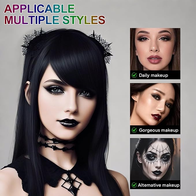 Erinde 9 Color Smokey Eyeshadow Palette, Highly Pigmented Matte & Glitter Shades,Black Silver Gray Eye Shadow Set for Halloween Makeup, Long-Lasting, Waterproof & Blendable, Reversal Star Smokey-BrightBean Baby