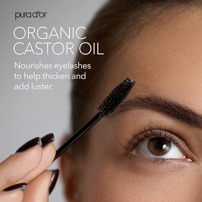 PURA D'OR 4 Oz ORGANIC Castor Oil - 100% Pure USDA Certified Cold Pressed, Hexane Free Eyelash & Eyebrow Serum - For Fuller, Thicker Lashes & Brows - Skin & Hair-BrightBean Baby