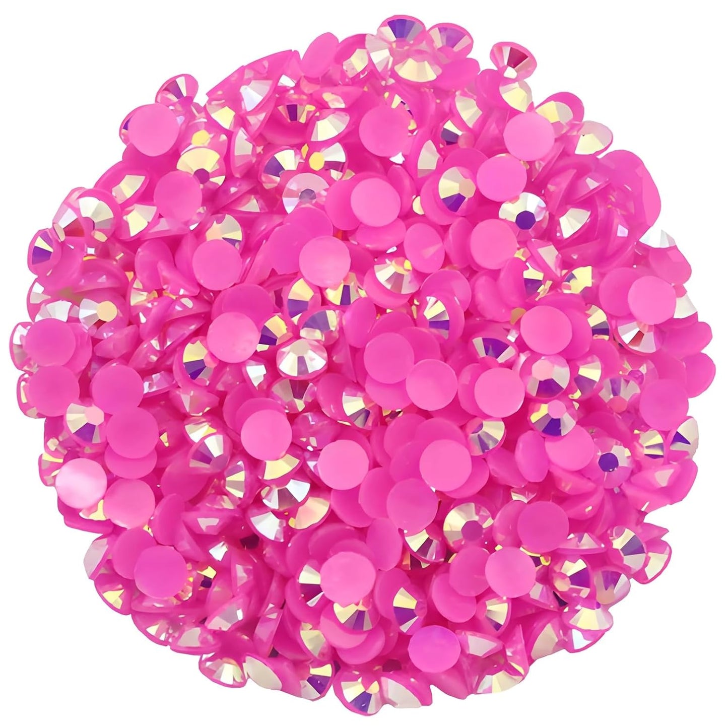 2250 Pcs SS16 4mm AB Flatback Rhinestones for Nails Art Crafts Glitter Round Shine Gems Crystals DIY Clothes Shoes （Light RoseRed AB）-BrightBean Baby