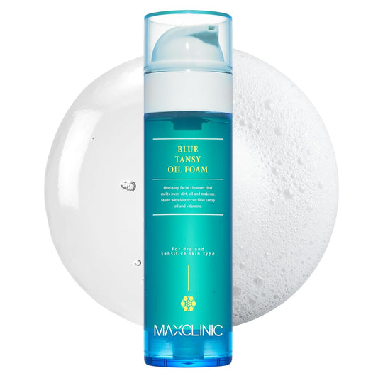 [K-Beauty] Blue Tansy Oil to Foam - All-in-One Korean Face Wash OilBased Foaming Facial Cleanser - Excess Sebum & Oil Control - Makeup Deep Cleansing Oil for All Skin Types (3.88 fl oz)-BrightBean Baby