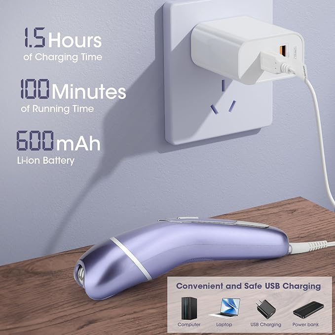 Epilator for Women, 7 in 1 Hair Removal for Women, Body Shaver, Bikini Trimmer, Face Razor, Facial Brush, Face Massage, Foot Callus Remover, IPX7 Waterproof Electric Shavers, Ideal Female Gift-BrightBean Baby