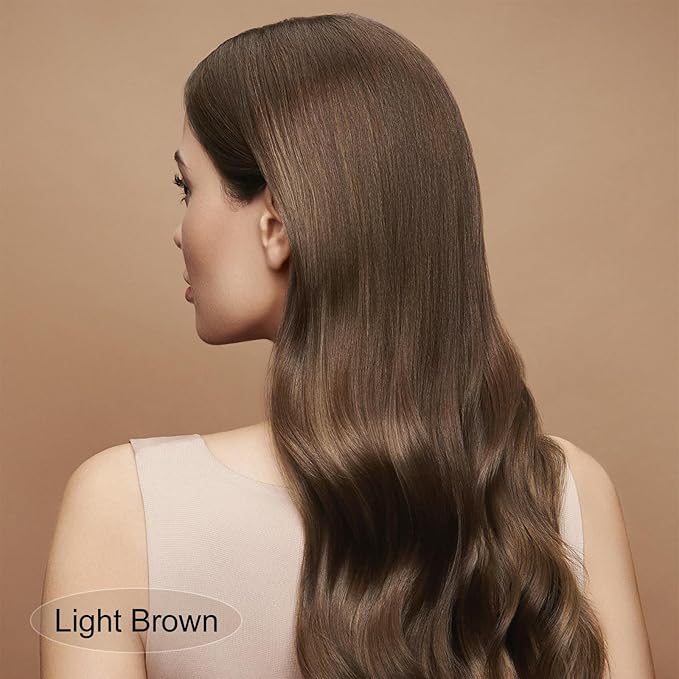 Hair Dye Shampoo, Gray Hair Coverage Dye Shampoo, Hair Color Shampoo for All Hair Types, Champu Para Canas, Suitable for Home and Salon (Light Brown)-BrightBean Baby