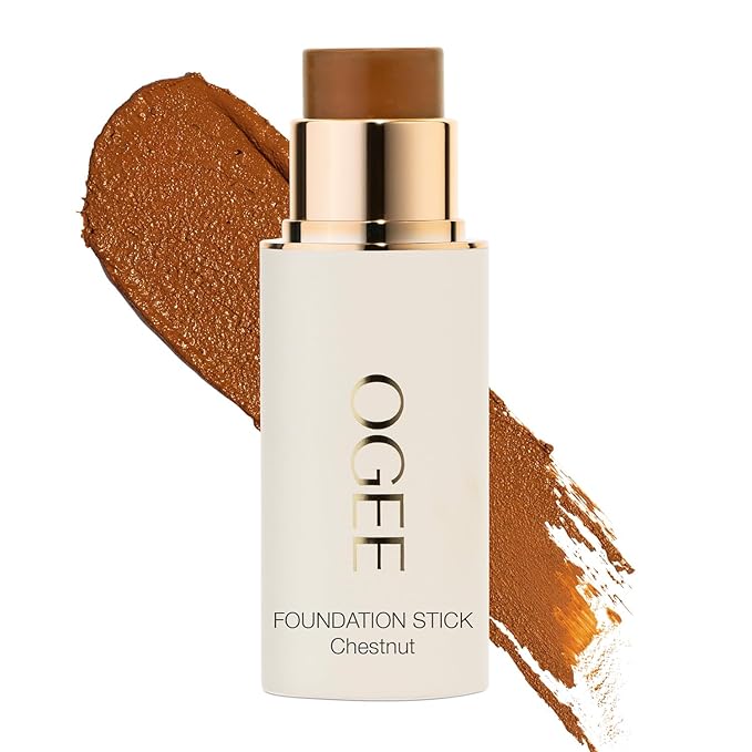 Ogee Sculpted Complexion Foundation Stick (Chestnut 13.75W - Deep Auburn, Rich-Golden Undertones) Full Coverage Foundation Makeup - Instantly Balance & Even Complexion - 70% Organic Ingredients-BrightBean Baby