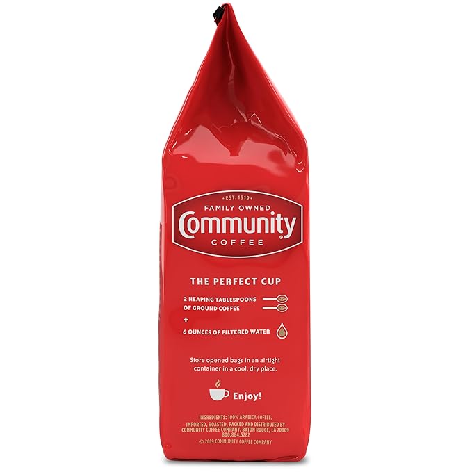 Community Coffee Breakfast Blend Whole Bean Coffee, Medium Roast, 12 oz Bag (Pack of 1)