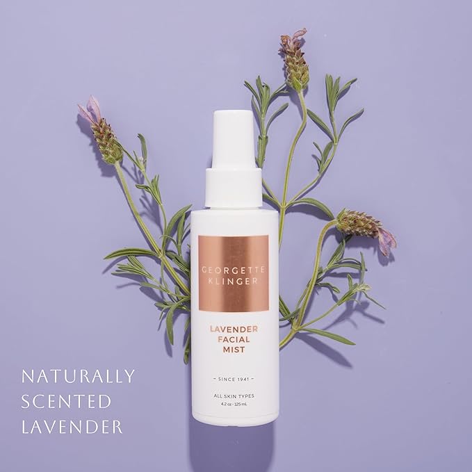 Georgette Klinger Lavender Facial Mist - Moisturizing and Long-Lasting Facial Spray with Aromatherapy, Antioxidants, and Skin-Plumping, Makeup Setting for Dewy, Hydrated Skin - 4.2 oz-BrightBean Baby