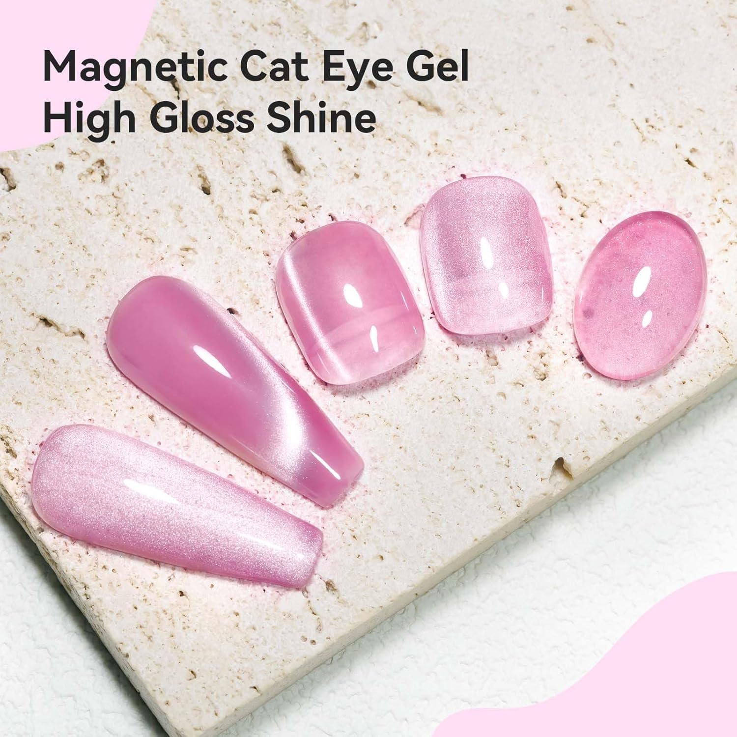 Cat Eye Gel Nail Polish, Moonlight Glitter Holographic Cateye Nail Polish with Magnet 12ML, Magnetic Mirror Glass Ceramics Smoothie UV Gel for Nail Art Manicure DIY at Home-BrightBean Baby