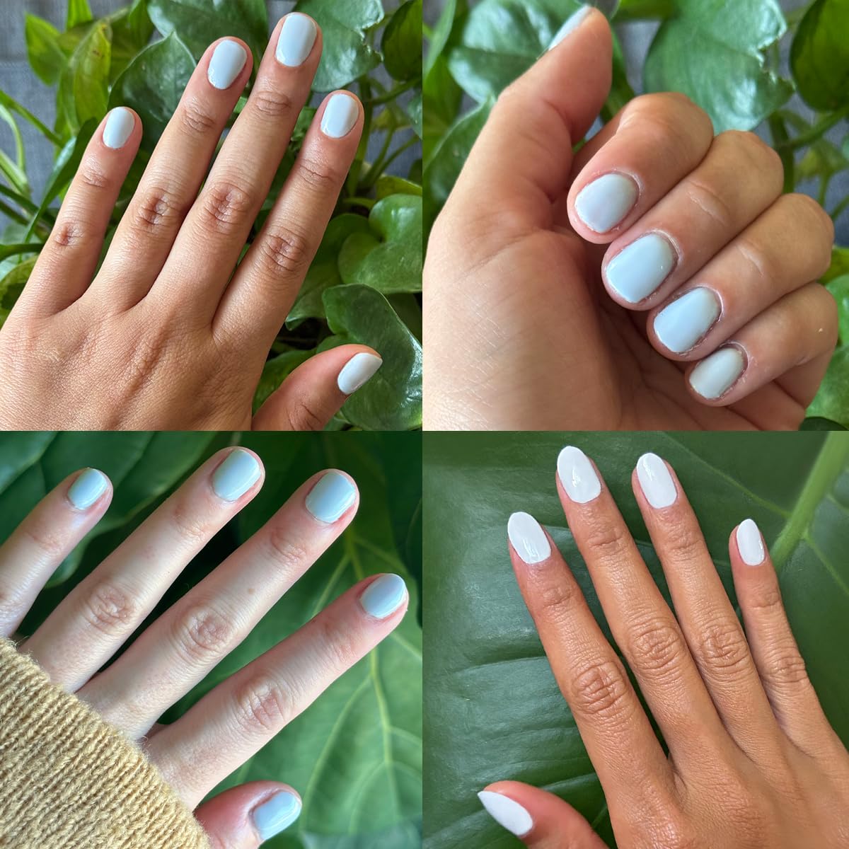 Olive & June Gel Polish | UV LED Nail Lamp Needed | Long Lasting Formula | Up to 21 Days of Wear | No Damage Removal|Salon-Quality Manicure Pedicure at Home|Vegan HEMA-Free Cruelty-Free| BP Icy Blue-BrightBean Baby