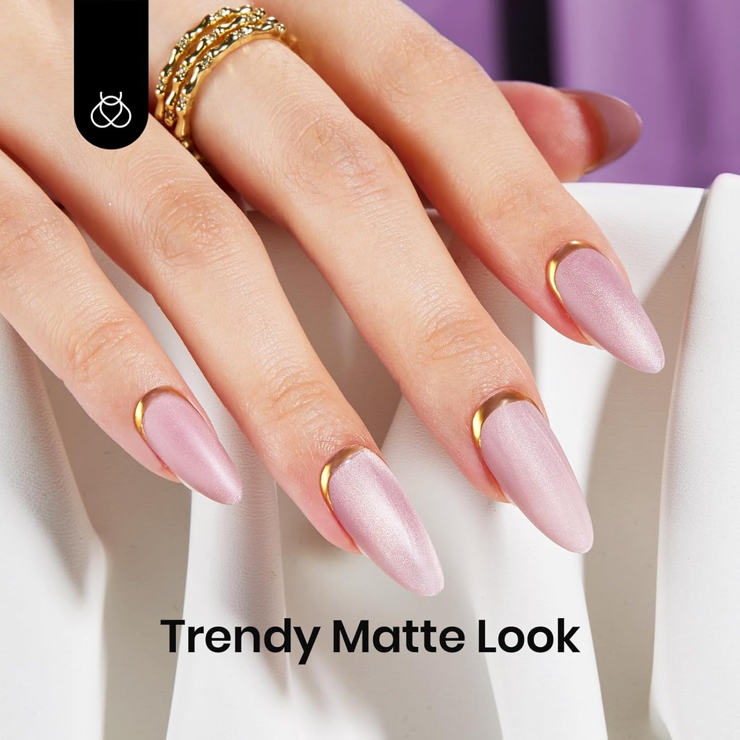 Beetles 15 ml Matte Gel Top Coat, Chrome Proof Matte Top Coat Gel Nail Polish No Wipe Low‑Odor Compatible with UV/LED Lamps Long Lasting 21 Days+ Finish Diy at Home-BrightBean Baby