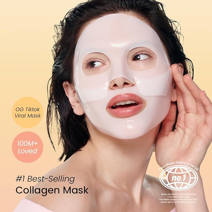 BIODANCE Bio-Collagen Real Deep Mask, Hydrating Overnight Hydrogel Mask, Pore Minimizing, Elasticity Improvement, Korean Skincare | 1.19oz(34g) x 4ea-BrightBean Baby