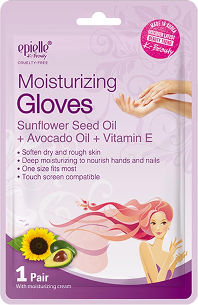 Epielle Hydrating & Moisturizing Hand & Foot Masks 12 Pairs, Relieve and Soften Dry Hands & Cracked Heels with Shea Butter & Sunflower Seed Oil, Korean Skin Care, Spa Set, Self Care Gifts for Women-BrightBean Baby