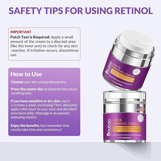 Advanced Neck Firming Cream – 3% Retinol & Hyaluronic Acid for Wrinkle Reduction, Lifting & Skin Tightening – Anti-Aging Moisturizer for Face, Neck & Décolleté – Deep Hydration, 1.7 FL OZ-BrightBean Baby