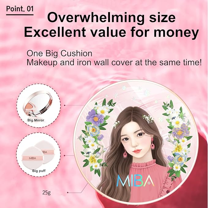 Miba SEASON 2 Full Coverage Big Cushion Foundation SPF50+ PA++++ Refill (23)-BrightBean Baby