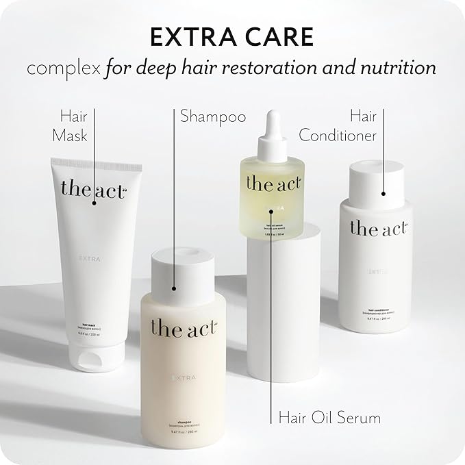 The Act Hair Oil for Dry & Frizzy Hair – Leave-In Lightweight Treatment with Argan, Coconut & Castor Oil – Non-Greasy Finish – 1.69 fl oz-BrightBean Baby