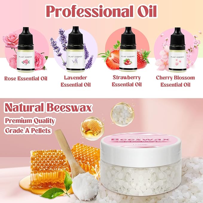 TSVATE DIY Lip Balm Kit, 47Pcs Lip Balm Making Kit for Kids, Make Your Own Lip Balm, DIY Lip Care Kit by Multi-flavor and Multicolored, DIY Makeup Set for Birthday Gift-BrightBean Baby