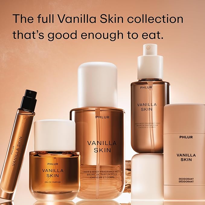 PHLUR Vanilla Skin Eau de Parfum - Full Size Perfume Spray Fragrance - Vanilla Perfume with Pink Pepper, Cashmere Wood & Sandalwood (50mL)-BrightBean Baby