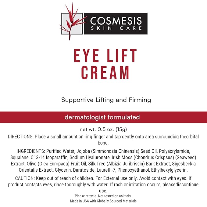 Eye Lift Cream - Lifts & Firms, Promotes Collagen & Elastin Formation, Minimizes Aging - 0.5 fl oz - Cosmesis-BrightBean Baby