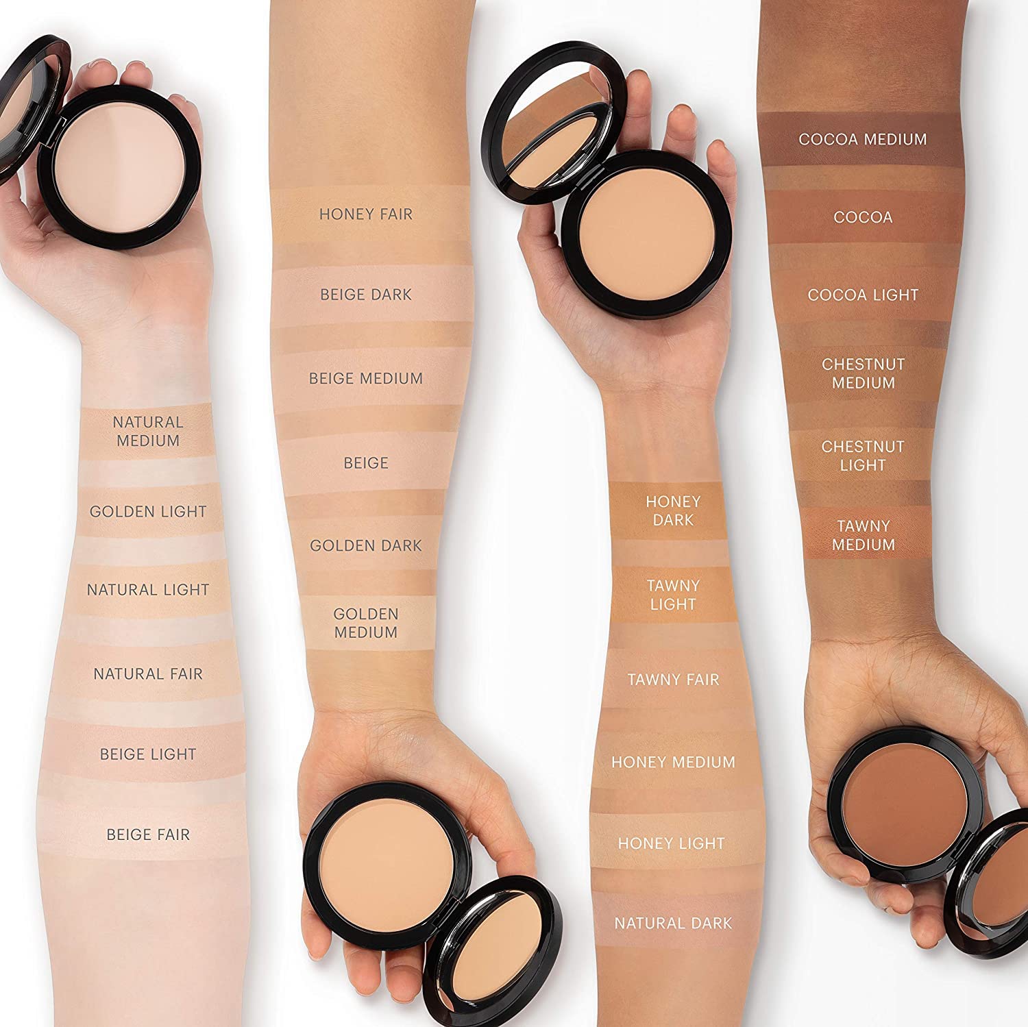 Glo Skin Beauty Pressed Base Powder Foundation Makeup (Beige Dark) - Flawless Coverage for a Radiant Natural, Second-Skin Finish-BrightBean Baby