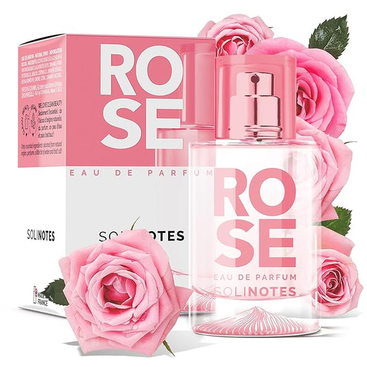 Solinotes Rose Perfume for Women, 1.7 Fl Oz/ 50 ML Eau De Parfum, Delicate Floral and Soothing Scent with Premium Ingredients - Clean Perfume, Cruelty Free, Vegan, Made in France-BrightBean Baby