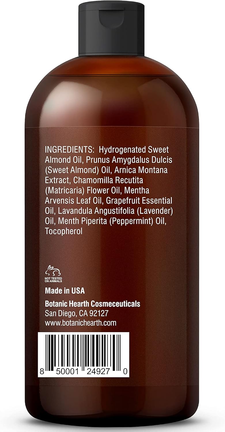 Botanic Hearth Sore Muscle Massage Oil | with Arnica Montana Extract and Essential Oils | Warming and Relaxing | Soothes Tired Sore Muscles and Joints, 8 Fl Oz-BrightBean Baby