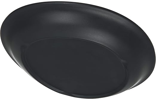 Carlisle FoodService Products Ridge Resuable Plastic Plate Coupe Plate for Home and Restaurant, Melamine, 10 Inches, Soapstone, (Pack of 12)