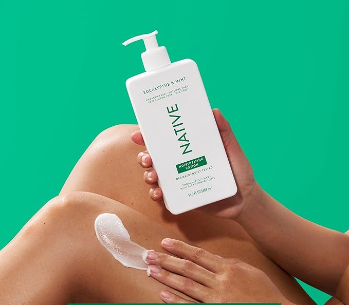 Native Body Lotion Contains Naturally Derived Plant-Based Moisturizers for Women and Men | Restores Dry Skin, Eucalyptus & Mint, 16.5 fl oz-BrightBean Baby