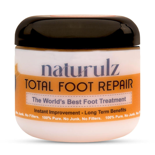 Naturulz Total Foot Repair 4oz – No Junk Foot Cream for Dry, Rough Skin & Cracked Heels, Lightweight & Compact Moisturizer for Feet, Knees, Elbows & Hands, Softens, Repairs & Smooths Cracked Skin-BrightBean Baby