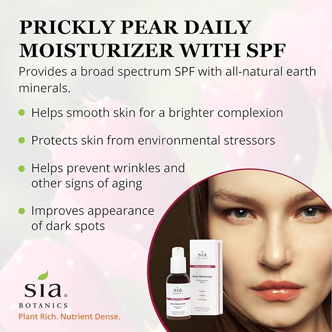 Prickly Pear Daily Facial Moisturizer - SPF 30 (59ml/2oz Pump Bottle) | Face Sunscreen w/Prickly Pear, Sweet Orange, Lavender | Natural, Clean, Botanical Skincare for Women-BrightBean Baby