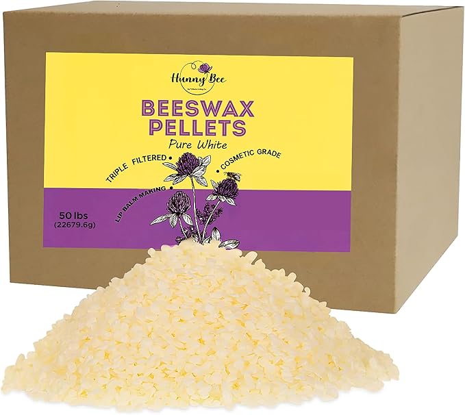 Trifecta Living Co.'s Beeswax Pellets 50LB - 100% Pure Bees Wax Perfect for DIY Candles, Skincare, and More! Discover The Creative Possibilities with Our Versatile Beeswax Pellets (Pure White, 50 LB)-BrightBean Baby