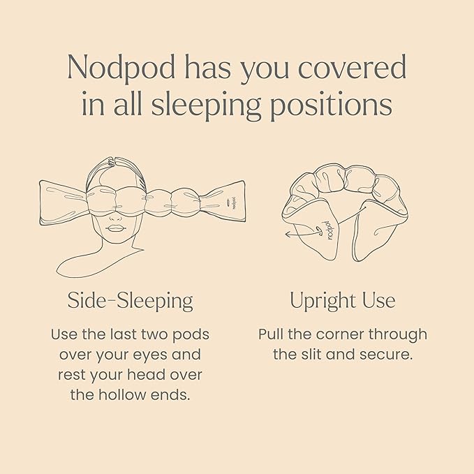 Nodpod Gentle Pressure Sleep Mask | Patented Light Blocking Design for Sleeping, Traveling & Relaxation - Bone-BrightBean Baby