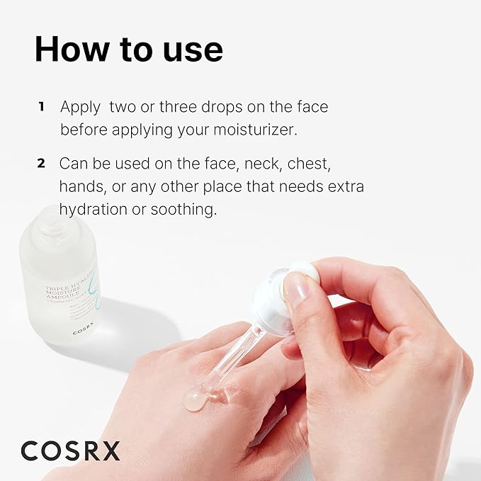 COSRX Hydrium Triple Hyaluronic Moisture Ampoule, 40ml / 1.35 fl.oz | Hyaluronic Acid Viscous Serum | Korean Skin Care, Animal Testing Free, Paraben Free-BrightBean Baby