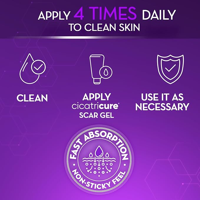 Cicatricure Advanced Scar Gel for Face & Body - Proven Results in 2 Weeks, Scar Treatment for Surgical Scars, Stretch Marks, Scars of Burns and Injuries, Acne Scar Treatment, 1 oz (28 g) - Pack of 2-BrightBean Baby