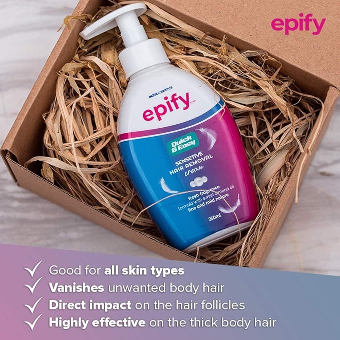 Epify Intimate Hair Removal Cream for Men and Women - Sensitive Skin, Pubic & Bikini Areas (Pack of 3)-BrightBean Baby