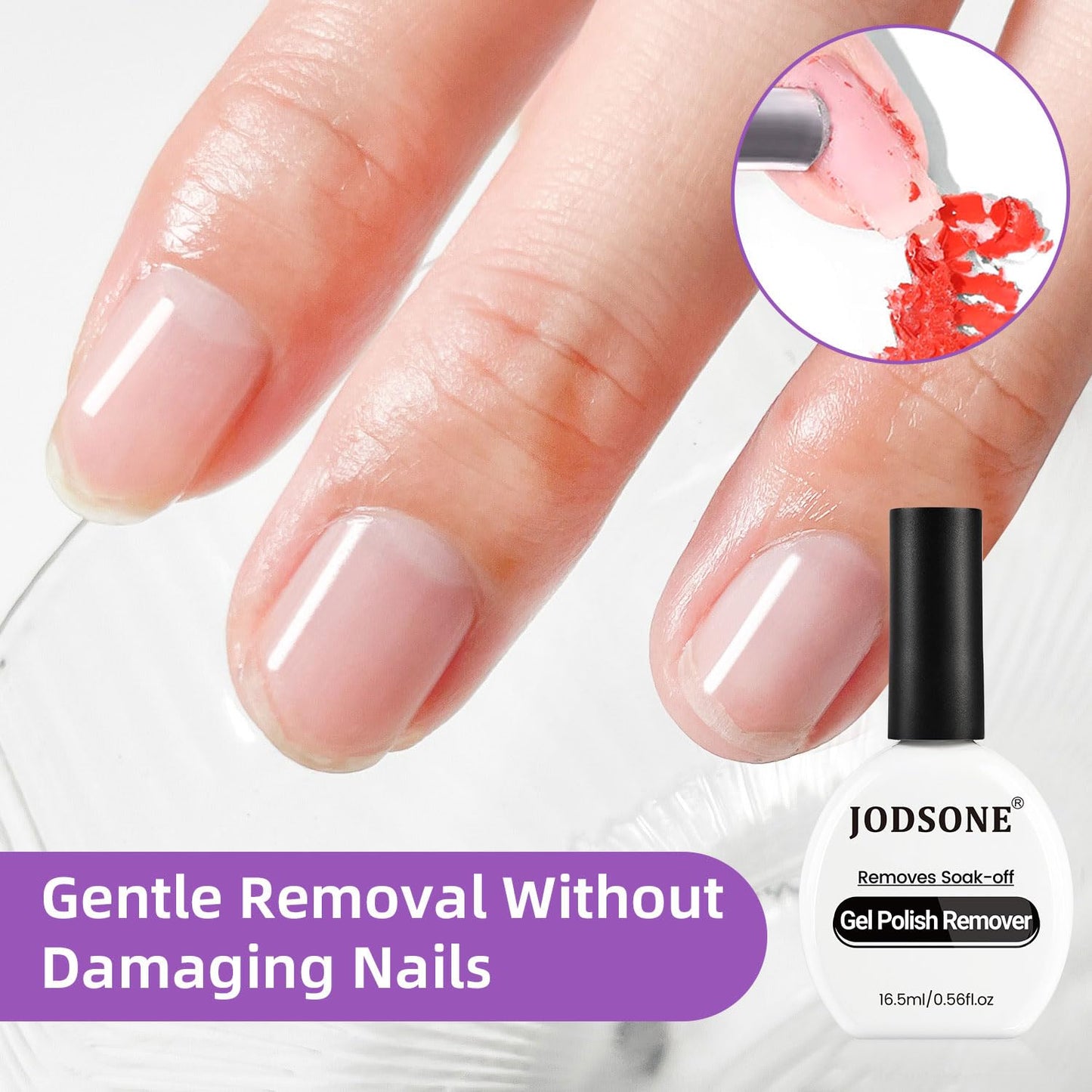 JODSONE Gel Nail Remover 16.5ml No Need Soaking or Wrapping for Nails 3-5 Minutes Effective Gel Nail Polish Remover for Quick And Easy Removal At Home-BrightBean Baby