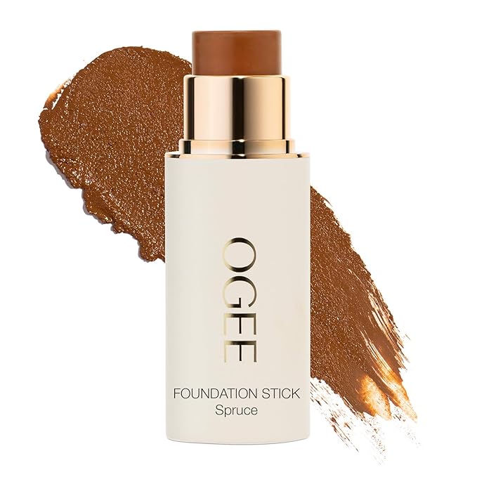 Ogee Sculpted Complexion Foundation Stick (Spruce 12.75N - Deep, Bronze Undertones) Full Coverage Foundation Makeup - Instantly Balance & Even Complexion - 70% Organic Ingredients-BrightBean Baby