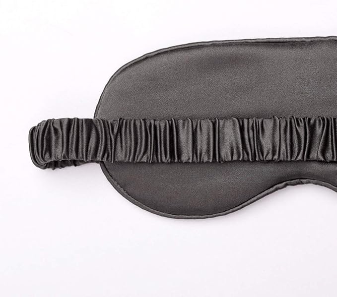 Silk Sleep Mask Light Blocking Luxury 100% Mulberry 19mm Silk Eye Mask Eye Cover Blindfold Ultra Soft Light & Comfy Anti Aging Skin Care with Travel Bag Gift Package-BrightBean Baby